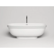 Ванна каменная отдельностоящая матовая 180х80 SALINI GRECA MEANDER 103021MRH окраска по RAL снаружи