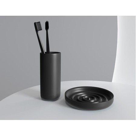 Стакан для щеток каменный GOCCE DI SALINI 1901201RF черный Стакан для щеток каменный GOCCE DI SALINI 1901201RF черный
