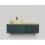 Подвесная тумба со столешницей SALINI Domino 180x50 эмаль 27D118 Подвесная тумба со столешницей SALINI Domino 180x50 эмаль 27D118