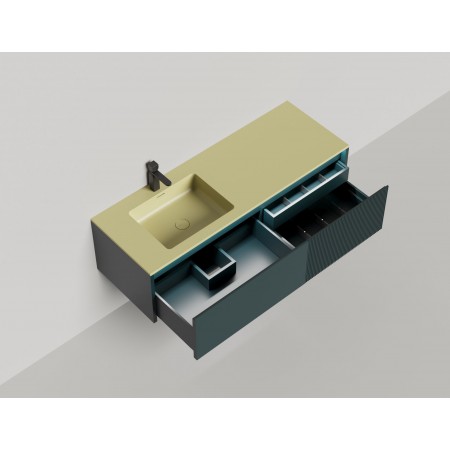 Подвесная тумба со столешницей SALINI Domino 180x50 эмаль Onda Plus 27D118ON Подвесная тумба со столешницей SALINI Domino 180x50 эмаль Onda Plus 27D118ON