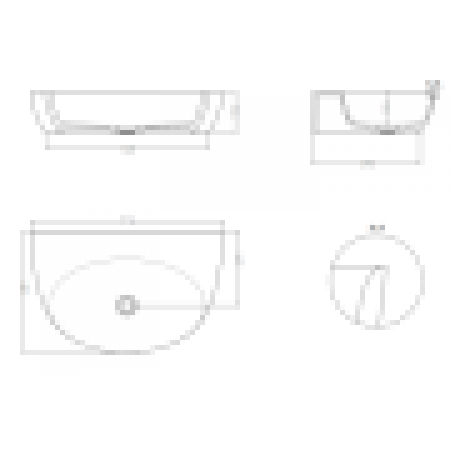 Раковина накладная глянцевая 70х45 SALINI ALDA WALL 03 71х60 140313G Раковина накладная глянцевая 70х45 SALINI ALDA WALL 03 71х60 140313G