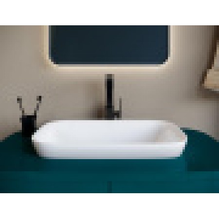 Раковина каменная полувстраиваемая матовая 60x40 SALINI MAREA 02 1802202M Раковина каменная полувстраиваемая матовая 60x40 SALINI MAREA 02 1802202M