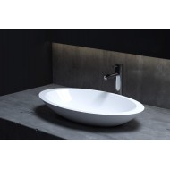 Раковина каменная глянцевая 58х35 SALINI CALLISTA 102 1101102GRH окраска по RAL снаружи