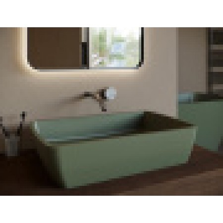 Раковина каменная накладная матовая 65x40 SALINI GLORIA 312 1102212MRF окрашена по RAL Раковина каменная накладная матовая 65x40 SALINI GLORIA 312 1102212MRF окрашена по RAL