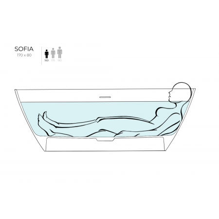 Ванна каменная отдельностоящая матовая 170x80 SALINI SOFIA 102526MRH окрашена по RAL снаружи Ванна каменная отдельностоящая матовая 170x80 SALINI SOFIA 102526MRH окрашена по RAL снаружи
