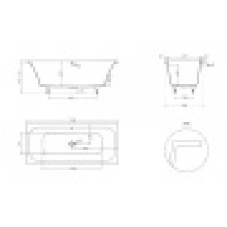 Ванна каменная встраиваемая глянцевая 170x75 SALINI ORLANDA AXIS 103213G Ванна каменная встраиваемая глянцевая 170x75 SALINI ORLANDA AXIS 103213G
