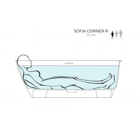 Ванна пристенная угловая матовая 170x85 SALINI Sofia Corner R окраска снаружи 102524MRH Ванна пристенная угловая матовая 170x85 SALINI Sofia Corner R окраска снаружи 102524MRH